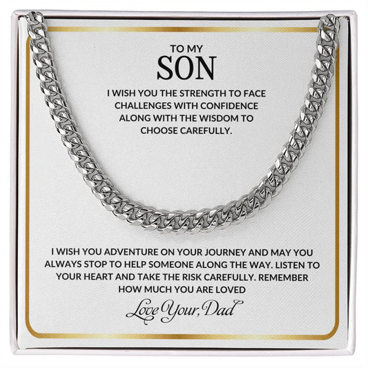 To My Son | Remember How Much You Are Loved - Cuban Link Chain