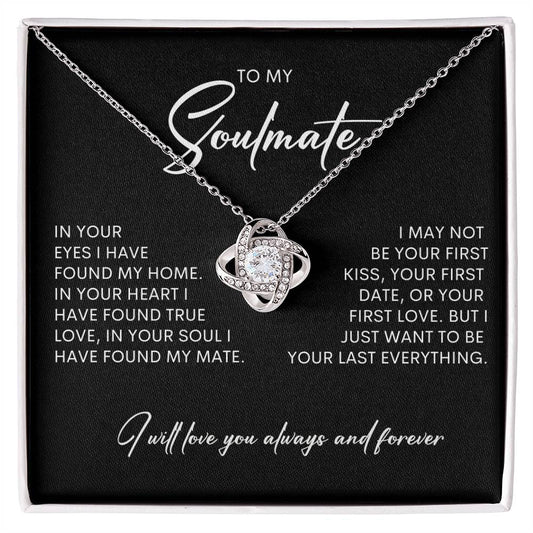 To My Soulmate | I Will Love You, Always & Forever - Love Knot Necklace